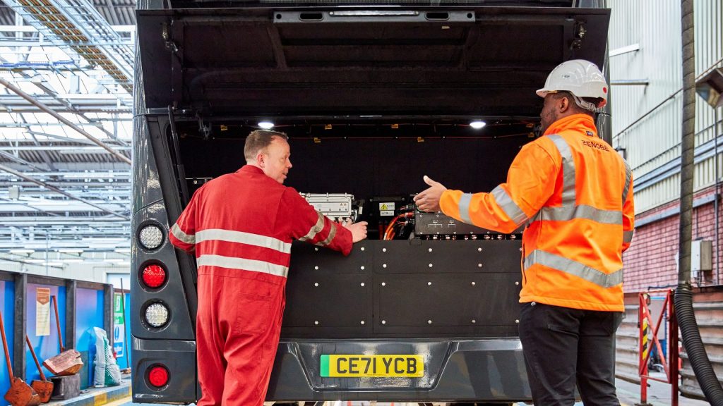 Zenobe project manager discusses bus and battery maintenance with a depot engineer